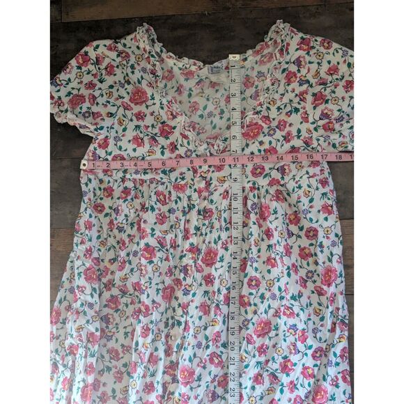 Vintage Jodie Arden Floral Print Nightgown, Size S - Picture 6 of 8